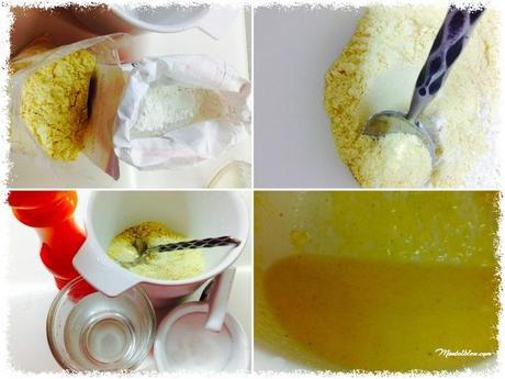 Tortita de maiz con morcilla y fundido de queso Tortita de maiz con morcilla y fundido de queso