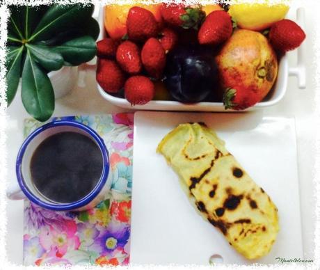 Tortita de maiz con morcilla y fundido de queso Tortita de maiz con morcilla y fundido de queso