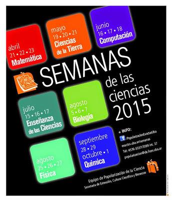 Semanas de las ciencias 2015 en la FCEN de la UBA