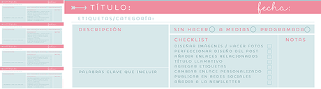 Freebies: blogger planner bien completo para descargar Freebies: blogger planner bien completo para descargar