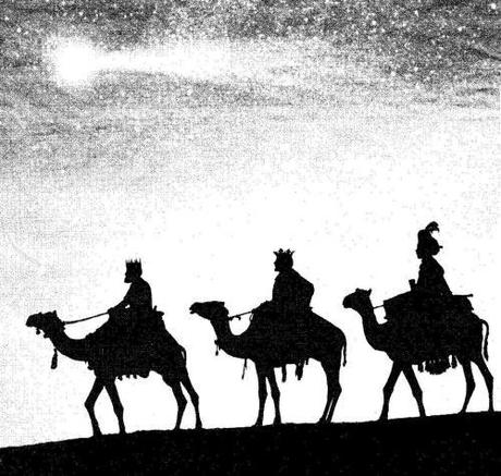 La llegada de los Reyes Magos.