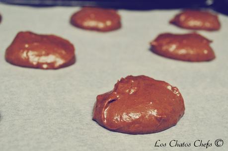Whoopie pies de chocolate y turrón