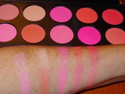 swatches de coloretes