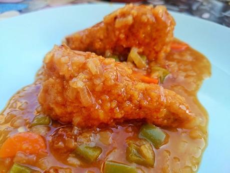 Jamoncitos de pollo veganos Vegesan a la sidra Jamoncitos de pollo veganos Vegesan a la sidra