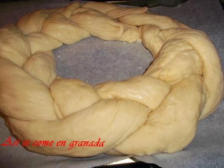 Roscón trenzado