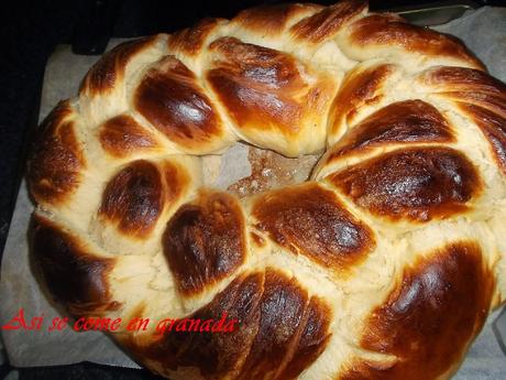 Roscón trenzado