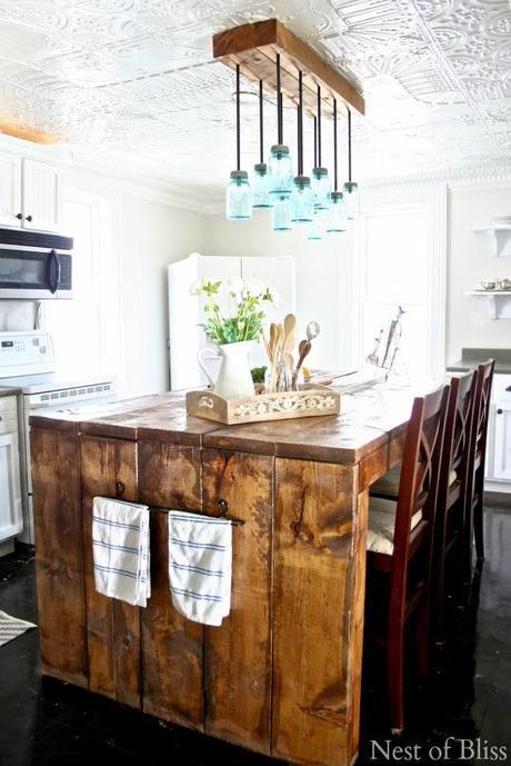 Diy lámparas con botes de cristal1