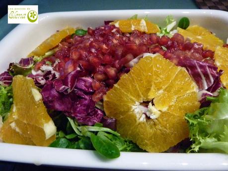 Ensalada de naranjas y granadas