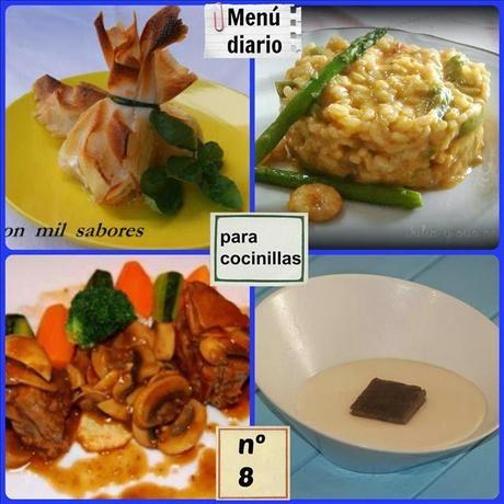 MENU DIARIO PARA COCINILLAS, MENU Nº 8 MENU DIARIO PARA COCINILLAS, MENU Nº 8