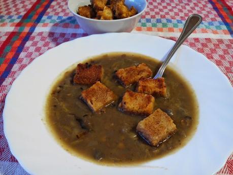 Lentejas con berenjena ahumada