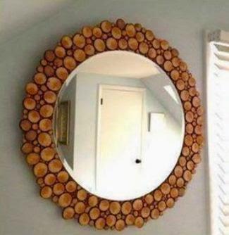 Cómo decorar un espejo con madera