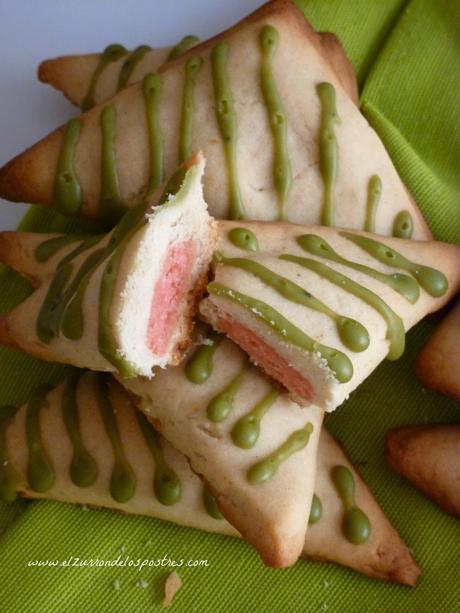 Galletas con Mazapán y glasa de Té Matcha