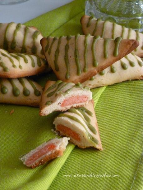 Galletas con Mazapán y glasa de Té Matcha