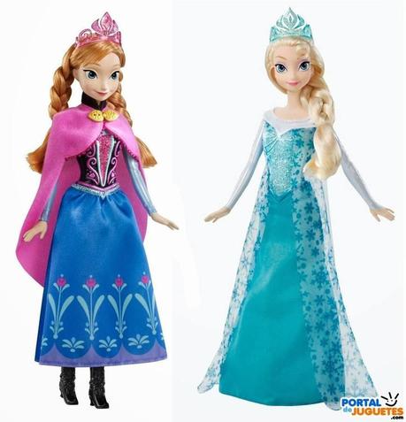 Las muñecas de Mattel de las princesas hermanas Elsa y Anna de la película de 'Disney'