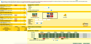 Datos del Cliente, Formas de Pago, Direccion de Entrega, Datos del Pedido