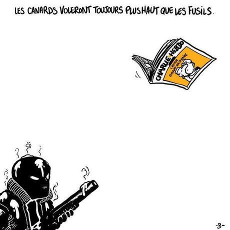 Je Suis Charlie, dibujos contra las balas