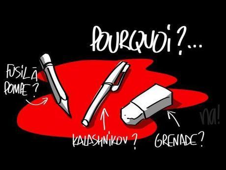 Je Suis Charlie, dibujos contra las balas