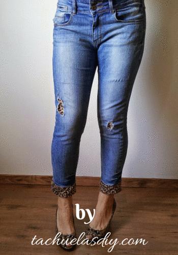 DIY: Renovar vaqueros/jeans rotos con Animal Print PARTE 3