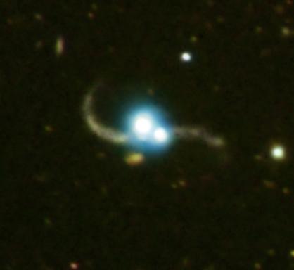 Dos galaxias en colisión crean cuásar binario