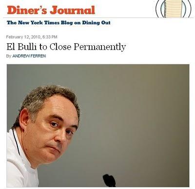 'El Bulli' cierra ¿definitivamente? 'El Bulli' cierra ¿definitivamente?