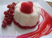 Panna cotta corazón frambuesa