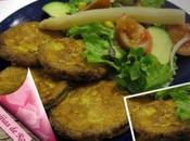 Medallones berenjena ensalada