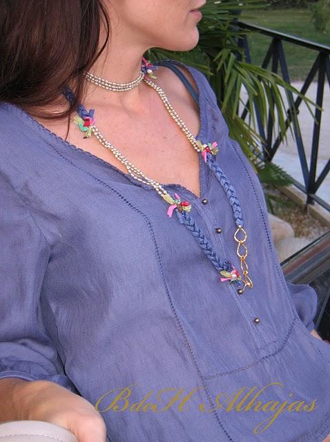 Collar Seda Azul