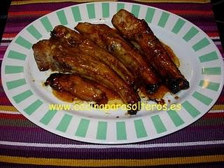 COSTILLAS DE CERDO A LA MIEL Y MOSTAZA