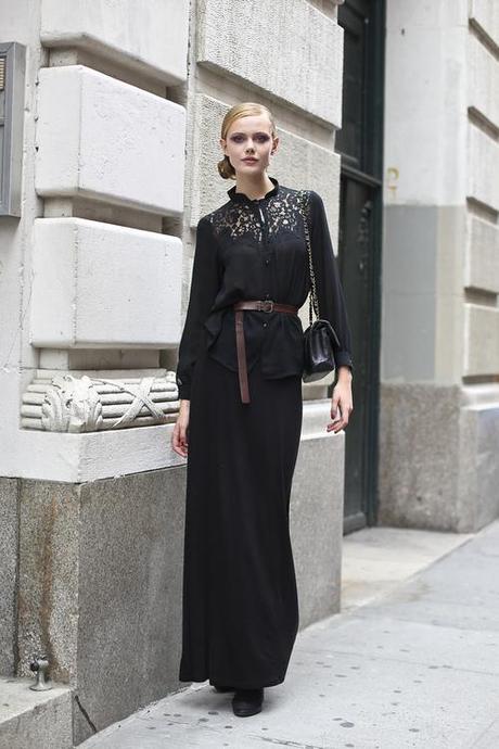 Sweaters and long skirts for winter