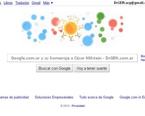 cesar milstein google Homenaje a César Milstein en Google