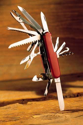 Pocket knife with multiple blades and tools
