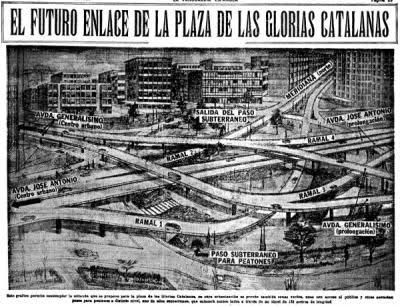 PLAÇA DE LES GLÓRIES, EN LA BARCELONA DE' ABANS, D' AVUI I DE SEMPRE...7-01-2015...!!!