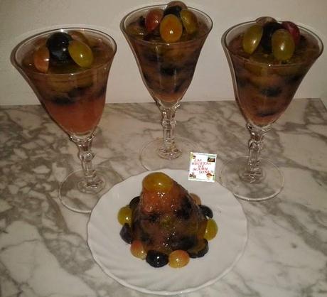 GELATINA DE TRES CLASES DE UVAS