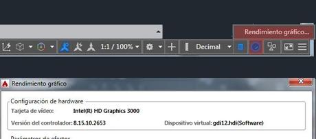 Rendimiento Gráfico Autocad 2015