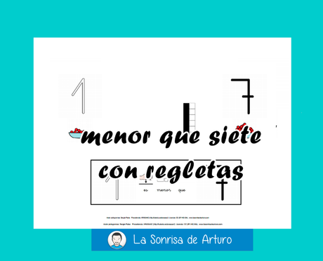 Menor que siete con regletas