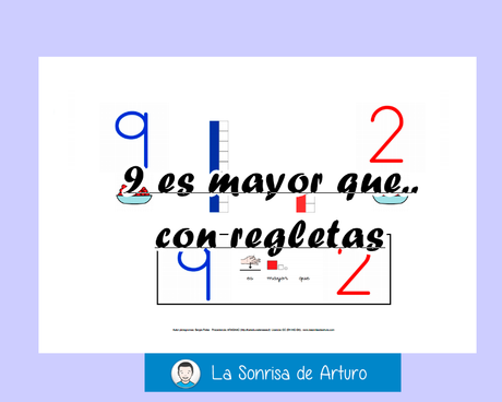 9 mayor que...con regletas