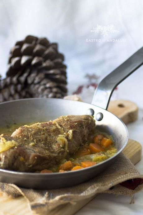 Solomillo al Whisky con almendras y zanahorias