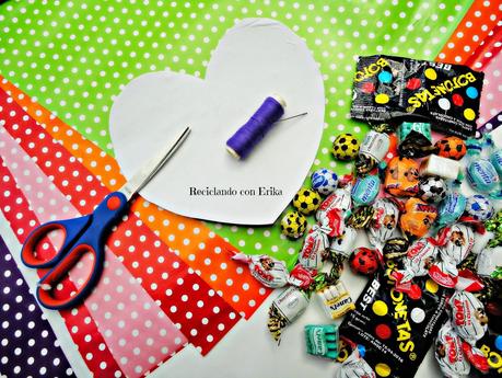 Corazón de papel dulce