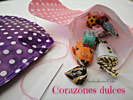 Corazón de papel dulce
