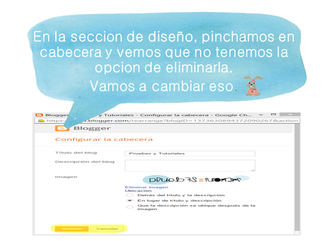 Como quitar el titulo y descripción de Blogger.