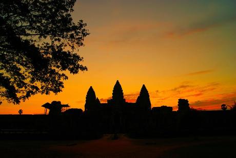 Sunset over Angkor Wat, Siem Reap, Cambodia