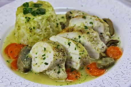 Pechugas en salsa de cebolla