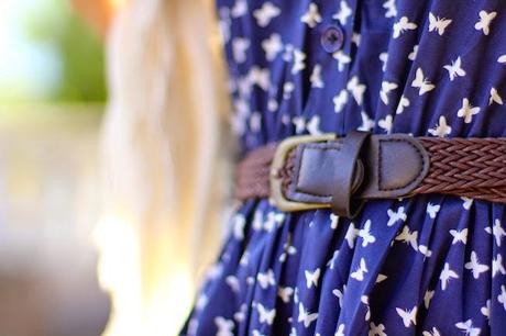 Butterflies Print Dress