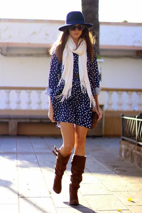 Butterflies Print Dress