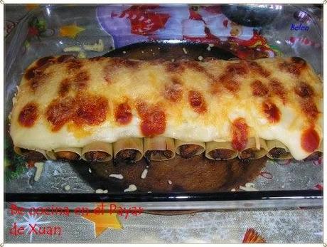 Canelones de Navidad - reciclando