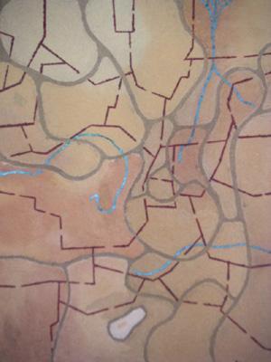 Experiencias de viaje y un juego de palabras como resultado Cuadro sobre el reparto de Africa (oleo y polvo de marmol). Autor: Mig. inshala Travel. Experiencias de viaje