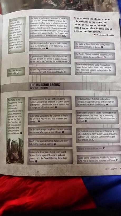 Eje temporal completo de El Fin de los Tiempos