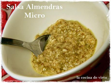 Salsa de Almendras en el microondas
