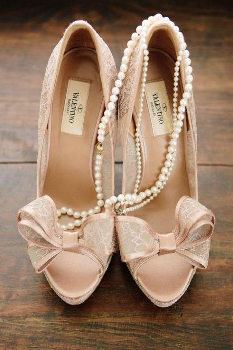 Zapatos de novia con lazo