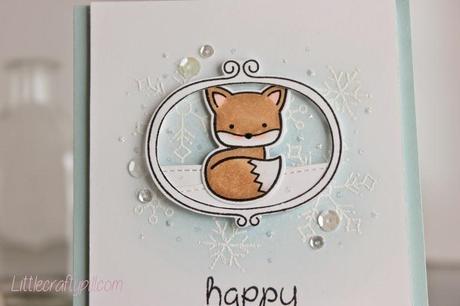 Winter card with Lawn Fawn